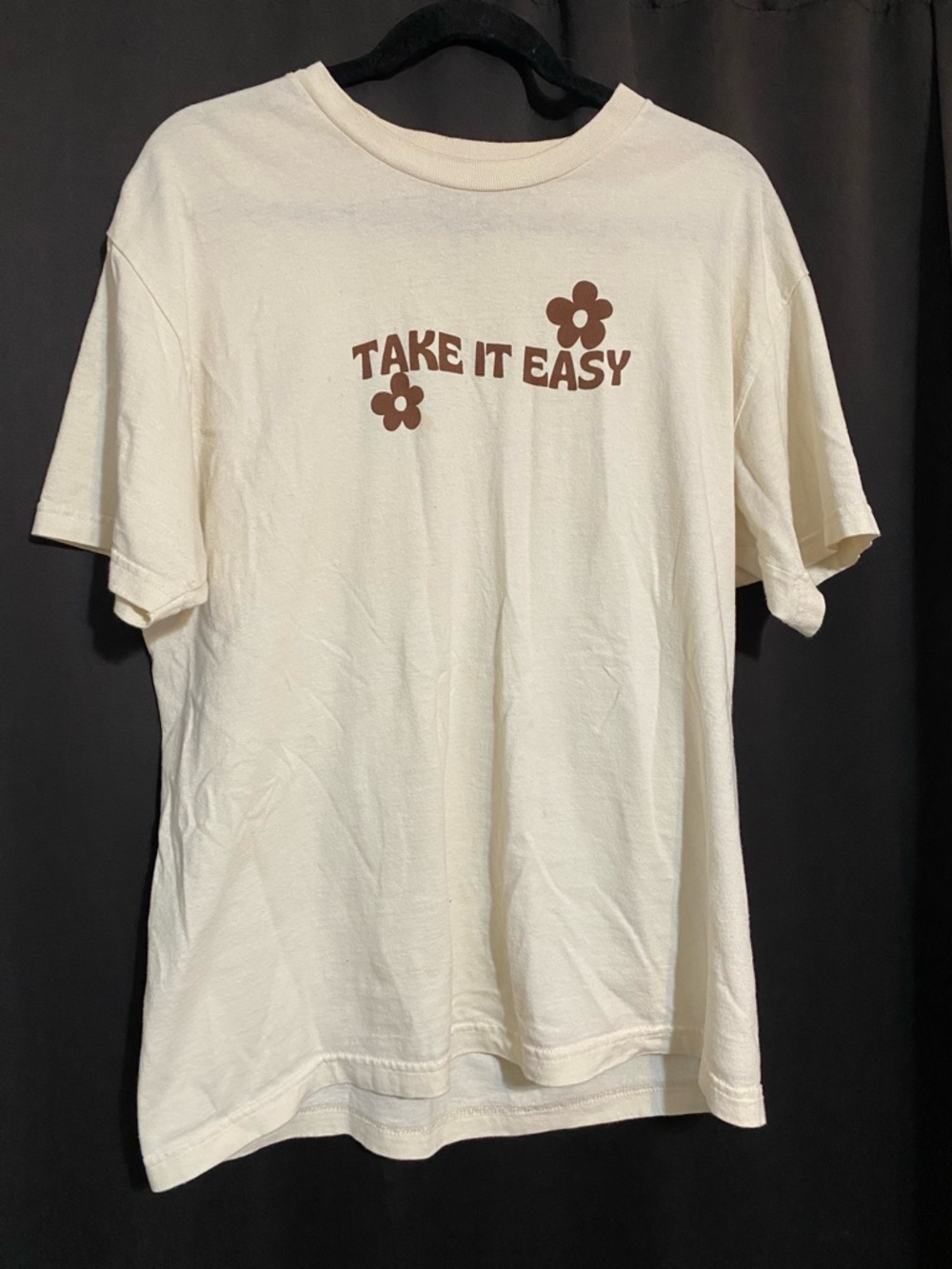 Take It Easy off white Graphic Tee, hippie, chill, summer